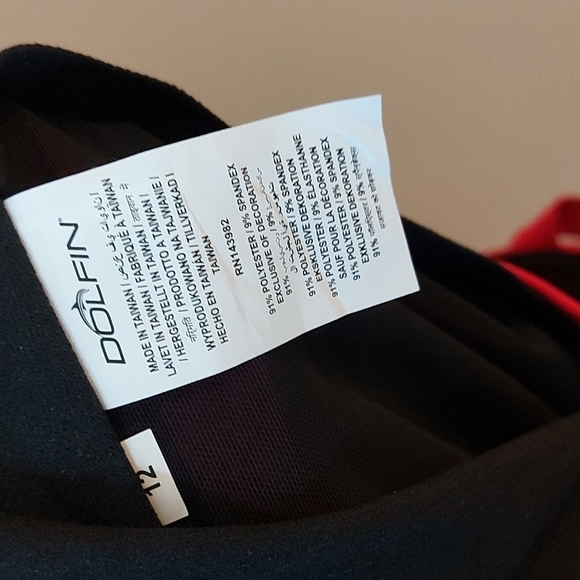 NWT Aquashape by Dolfin One Piece Bathing Suit with Skirt Attached Red S… - Picture 8 of 9